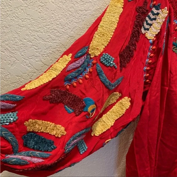 Embroidered One Shoulder Farm Rio Dress - Picture 4 of 9